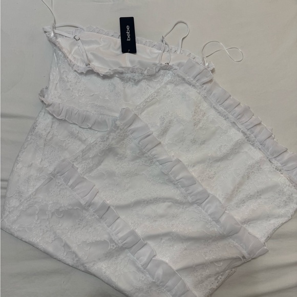 Bebe Smock Ruffle Maxi Dress - Picture 5 of 11